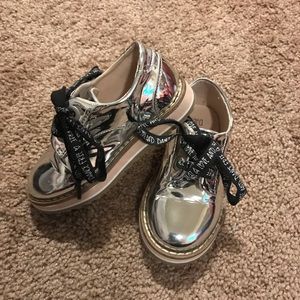Zara Silver oxfords